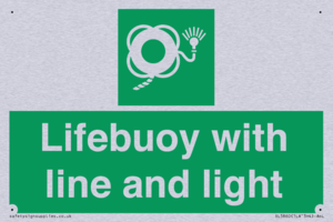 Lifebuoy with line and light